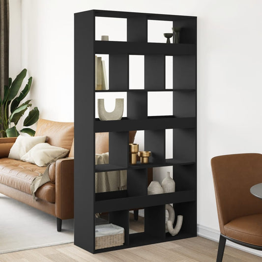 vidaXL Room Divider Black 100x33x187,5 cm Engineered Wood