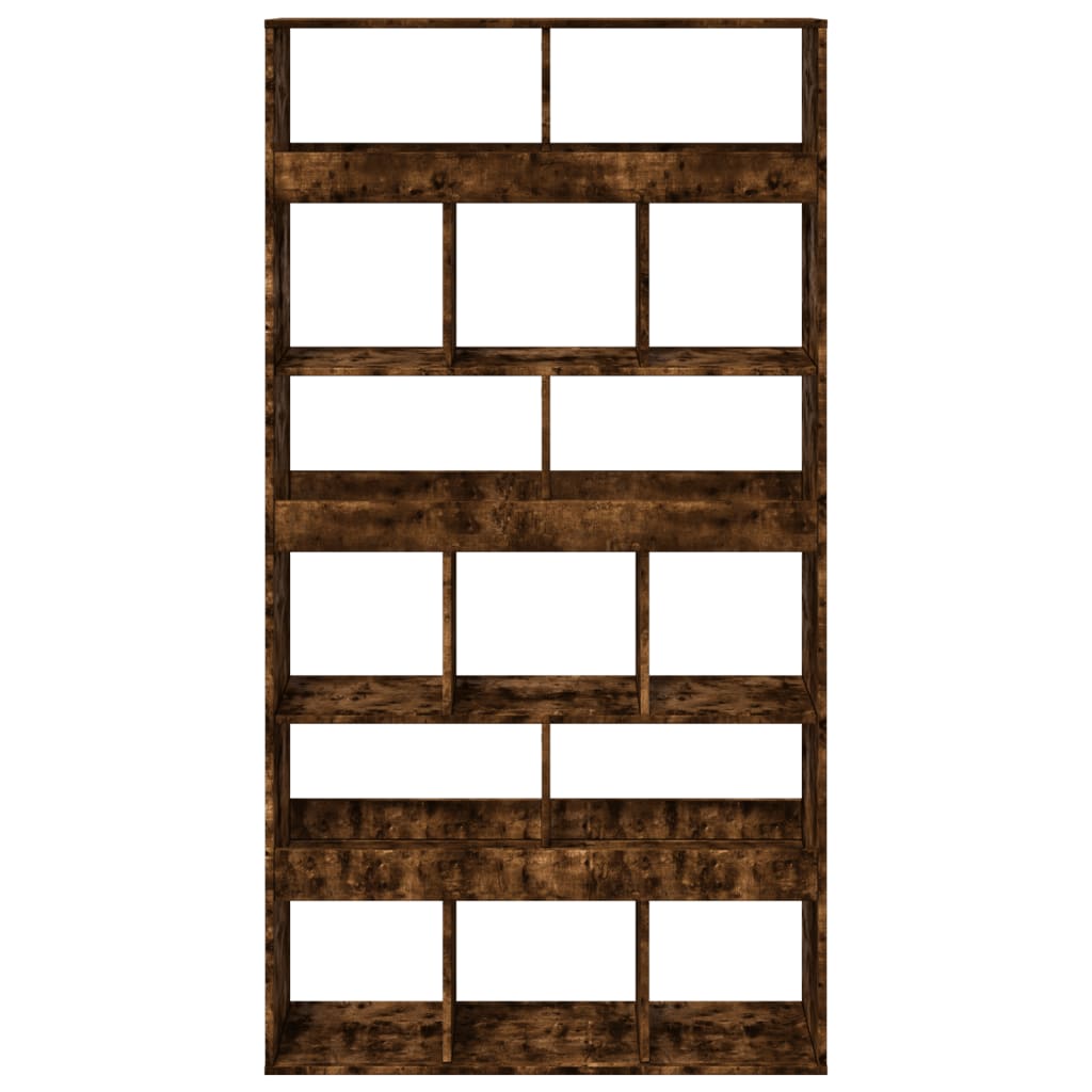 vidaXL Room Divider Smoked Oak100x33x187,5 cm Engineered Wood