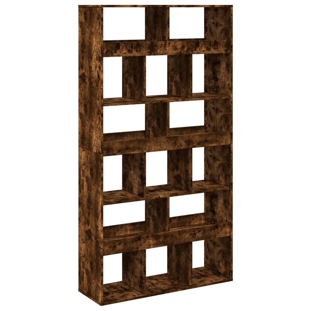 vidaXL Room Divider Smoked Oak100x33x187,5 cm Engineered Wood
