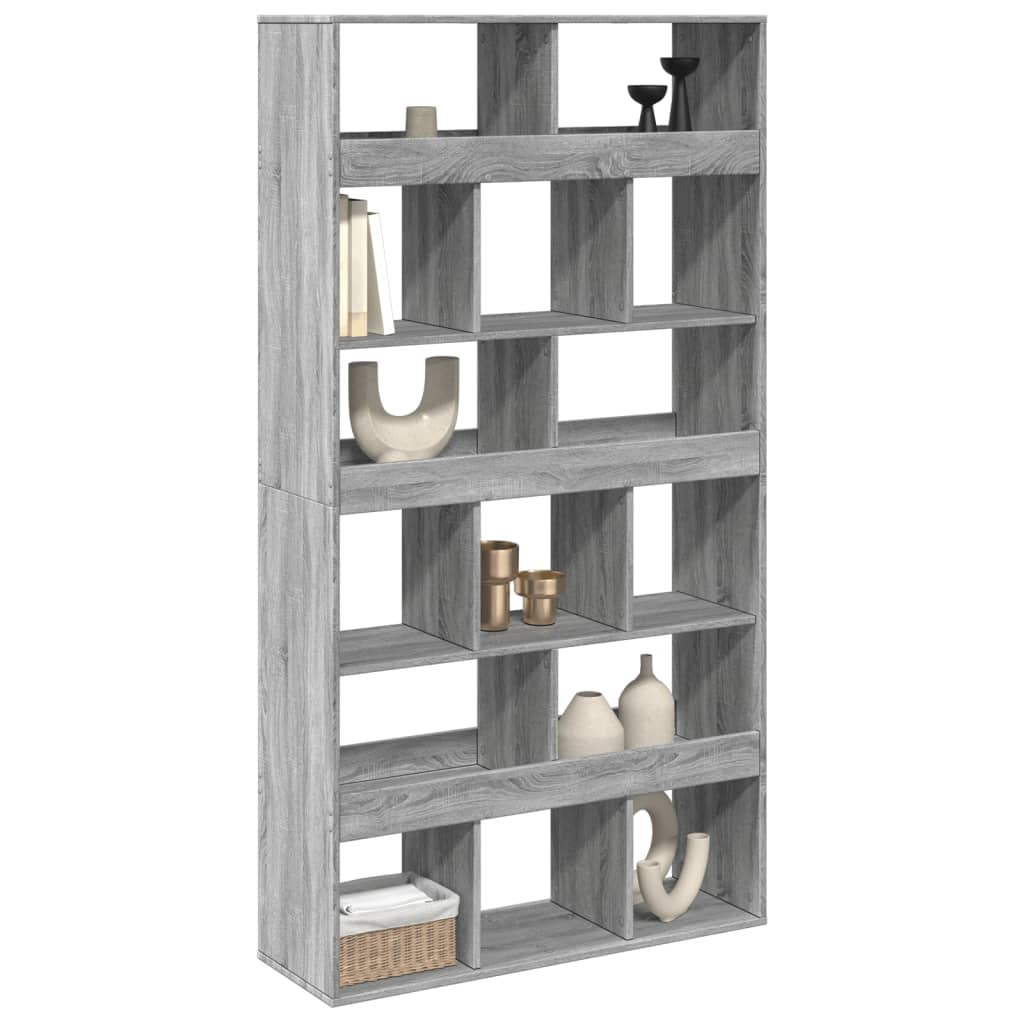 vidaXL Room Divider Grey Sonoma 100x33x187,5 cm Engineered Wood