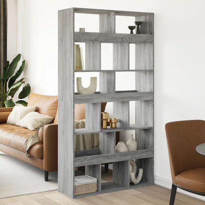 vidaXL Room Divider Grey Sonoma 100x33x187,5 cm Engineered Wood