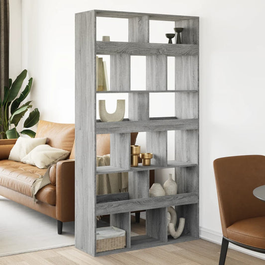 vidaXL Room Divider Grey Sonoma 100x33x187,5 cm Engineered Wood