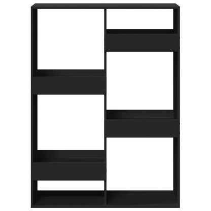 vidaXL Room Divider Black 100x33x135 cm Engineered Wood
