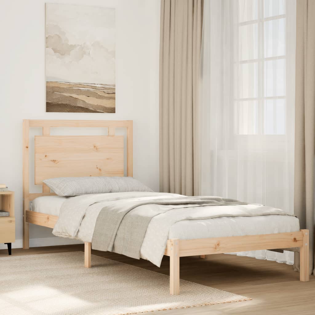 vidaXL Extra Long Bed Frame without Mattress 100x210 cm Solid Wood