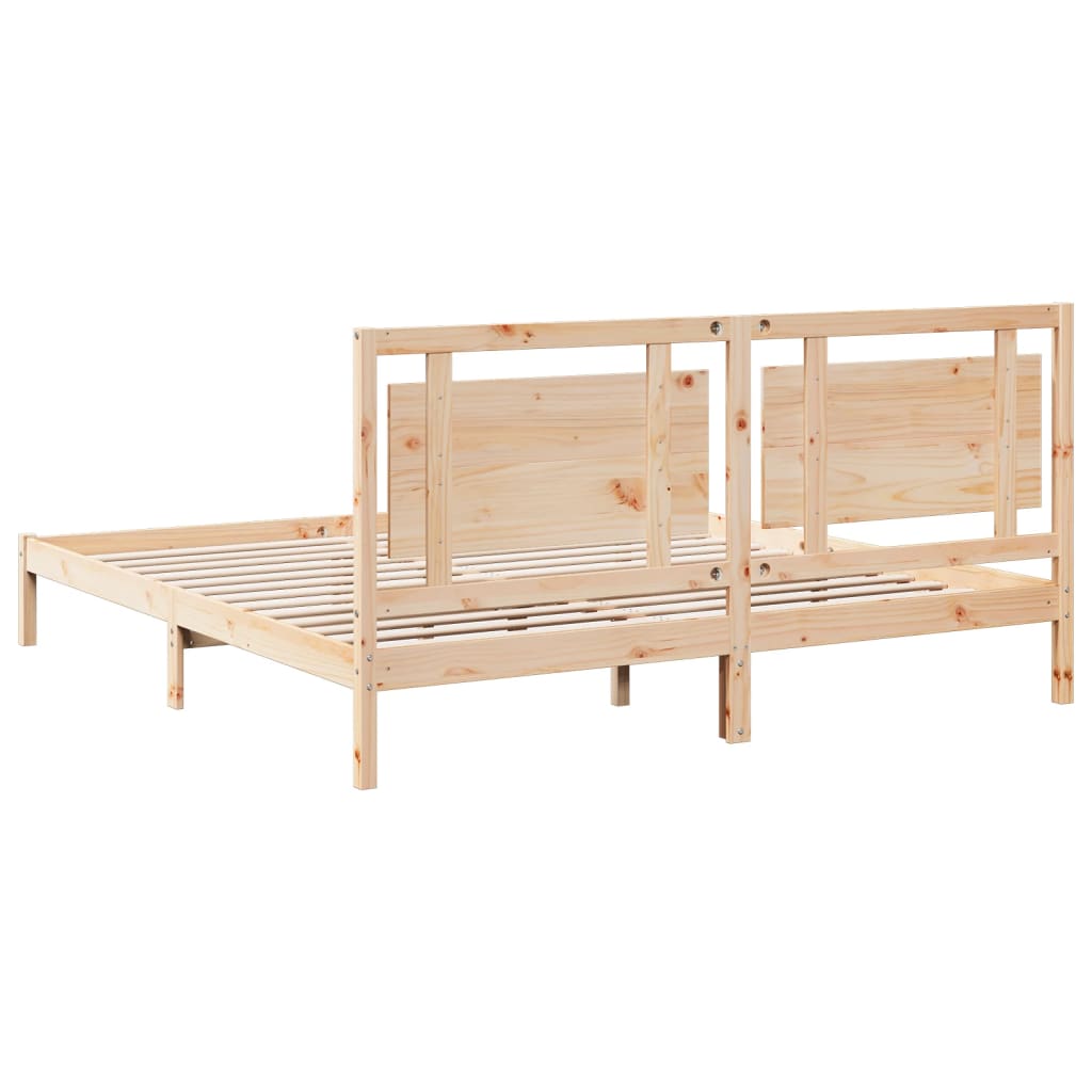 vidaXL Extra Long Bed Frame without Mattress 180x220 cm Solid Wood