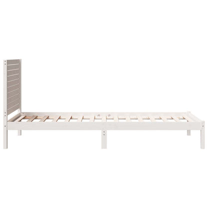 vidaXL Extra Long Bed Frame without Mattress White 90x210 cm Solid Wood