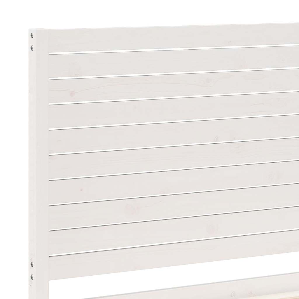 vidaXL Extra Long Bed Frame without Mattress White 90x210 cm Solid Wood