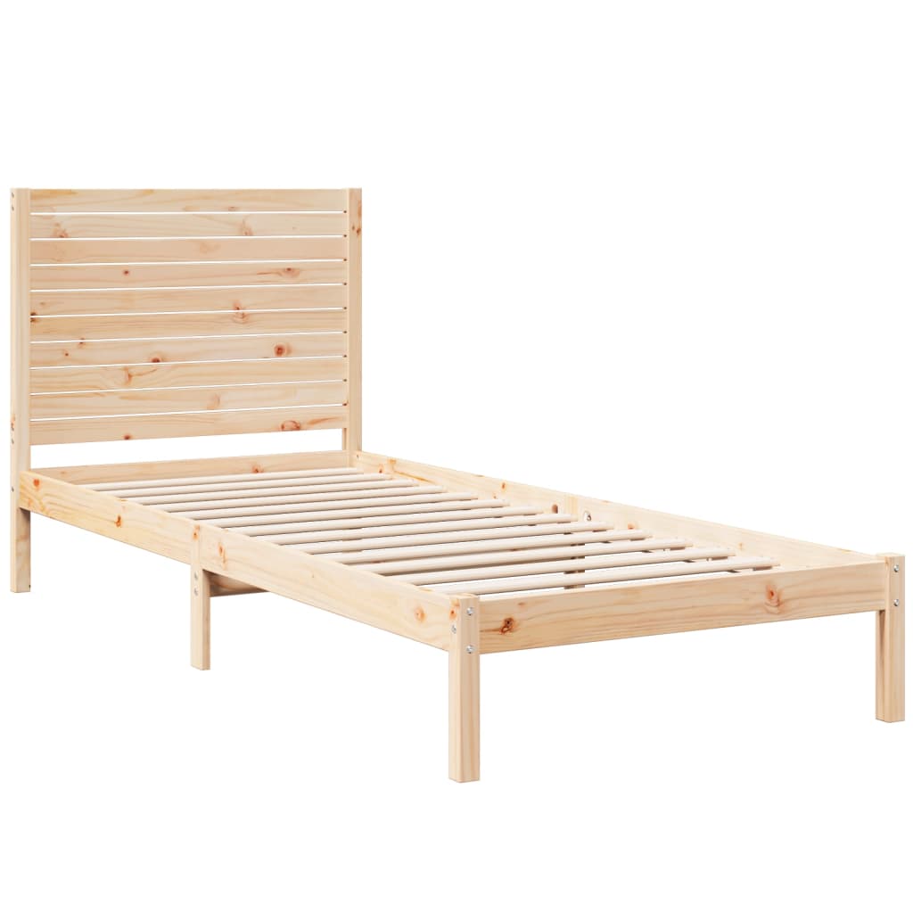 vidaXL Extra Long Bed Frame without Mattress 100x210 cm Solid Wood