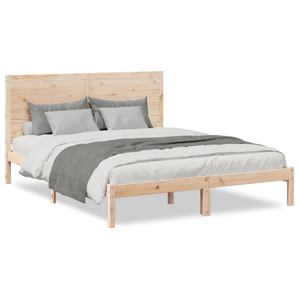 vidaXL Extra Long Bed Frame without Mattress 140x210 cm Solid Wood