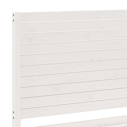 vidaXL Extra Long Bed Frame without Mattress White 140x210 cm Solid Wood