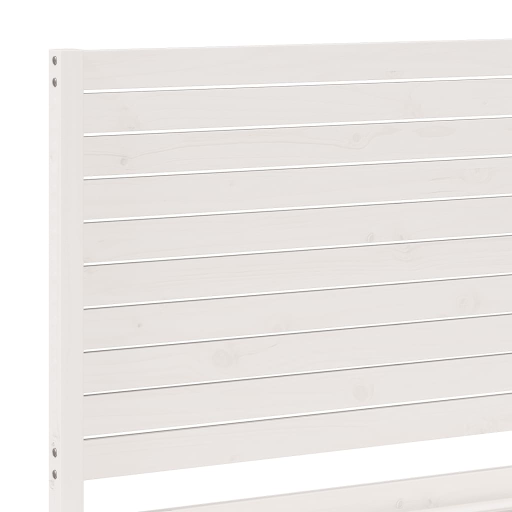 vidaXL Extra Long Bed Frame without Mattress White 180x220 cm Solid Wood