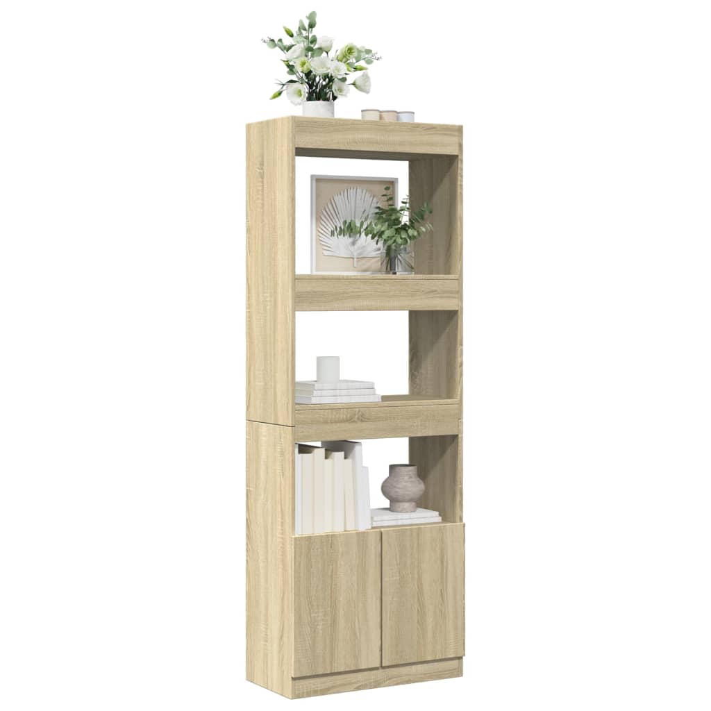 vidaXL Highboard Sonoma Oak 63x33x180 cm Engineered Wood