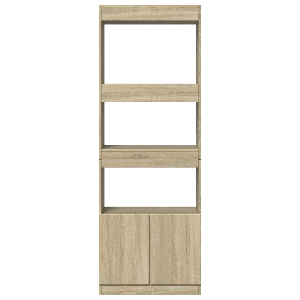 vidaXL Highboard Sonoma Oak 63x33x180 cm Engineered Wood