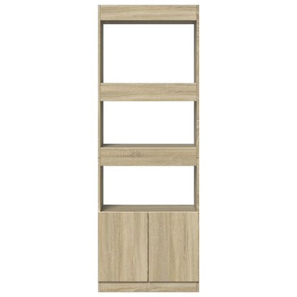 vidaXL Highboard Sonoma Oak 63x33x180 cm Engineered Wood