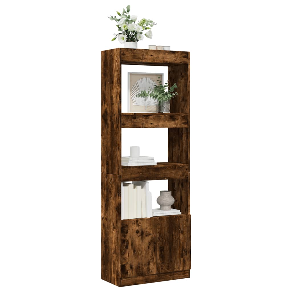 vidaXL Highboard Smoked Oak 63x33x180 cm Engineered Wood