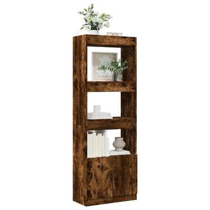 vidaXL Highboard Smoked Oak 63x33x180 cm Engineered Wood