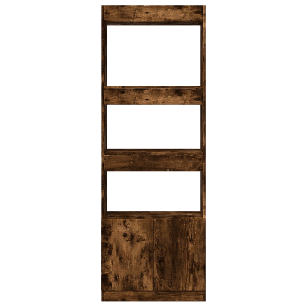 vidaXL Highboard Smoked Oak 63x33x180 cm Engineered Wood