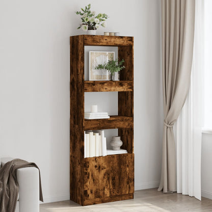 vidaXL Highboard Smoked Oak 63x33x180 cm Engineered Wood