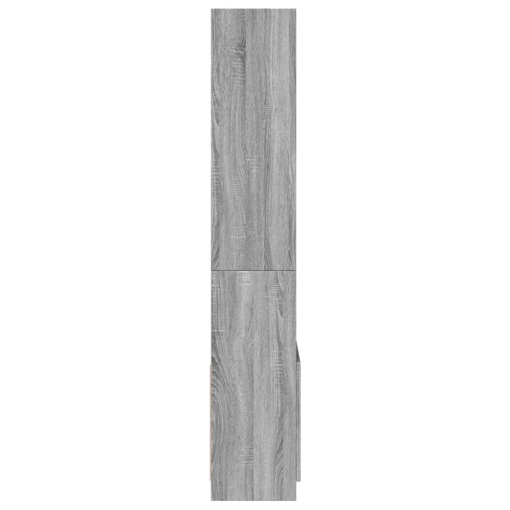 vidaXL Highboard Grey Sonoma 63x33x180 cm Engineered Wood