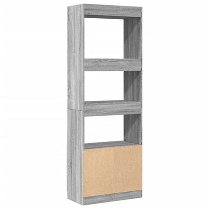 vidaXL Highboard Grey Sonoma 63x33x180 cm Engineered Wood