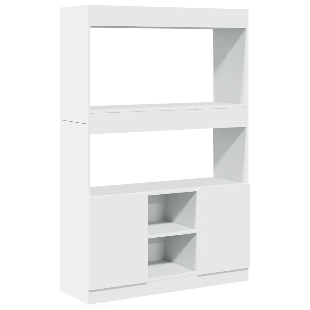 vidaXL Highboard White 92x33x140 cm Engineered Wood