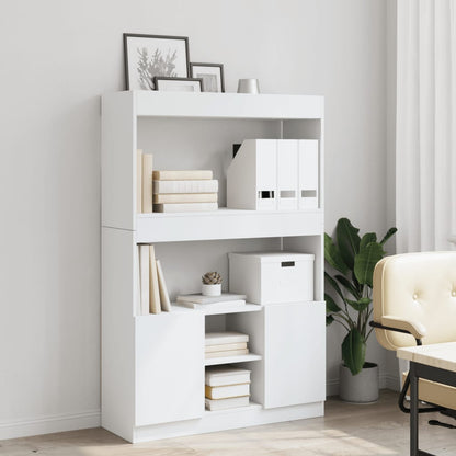 vidaXL Highboard White 92x33x140 cm Engineered Wood