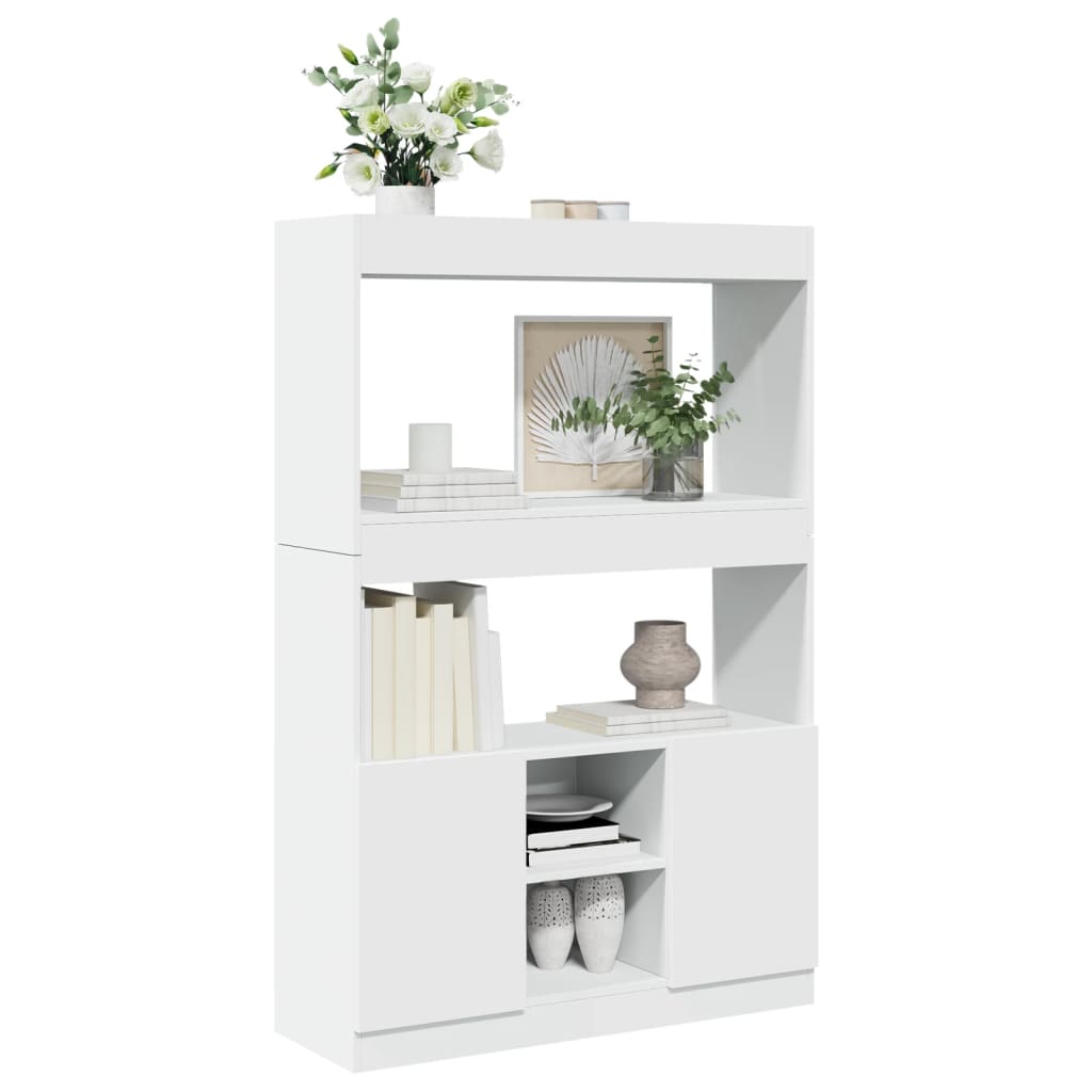 vidaXL Highboard White 92x33x140 cm Engineered Wood