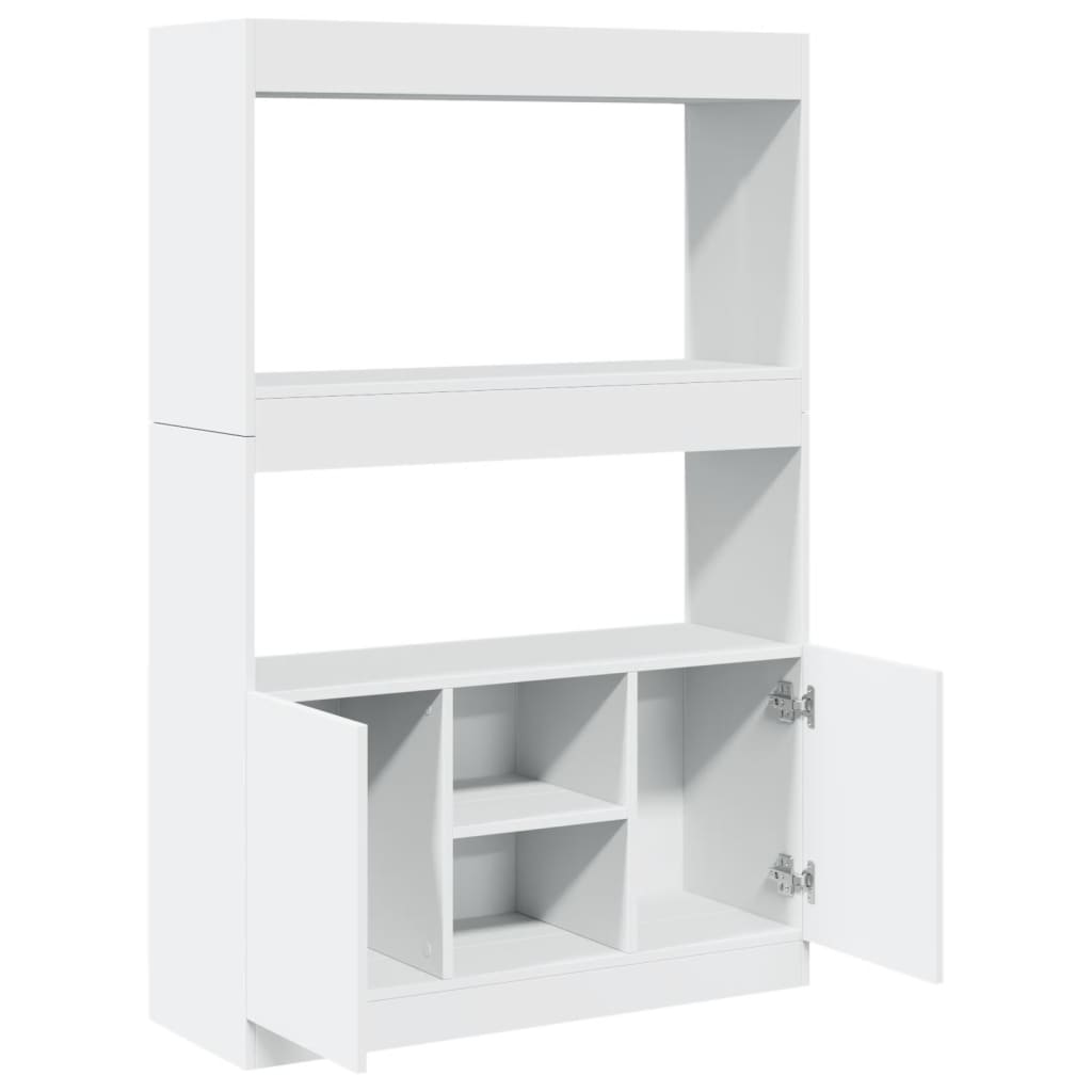 vidaXL Highboard White 92x33x140 cm Engineered Wood