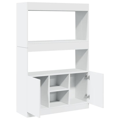 vidaXL Highboard White 92x33x140 cm Engineered Wood