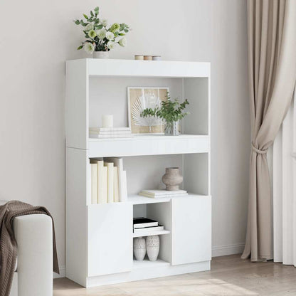 vidaXL Highboard White 92x33x140 cm Engineered Wood