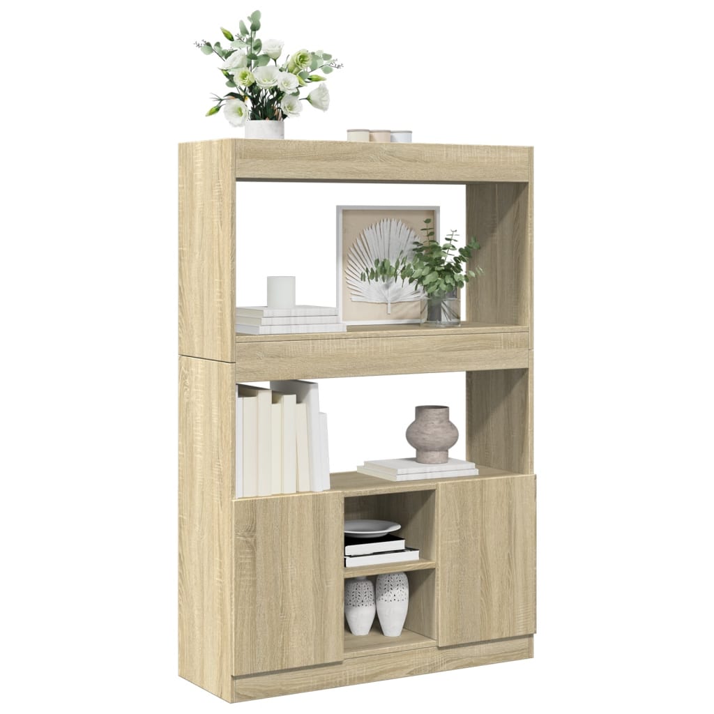vidaXL Highboard Sonoma Oak 92x33x140 cm Engineered Wood