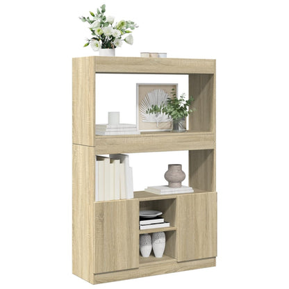 vidaXL Highboard Sonoma Oak 92x33x140 cm Engineered Wood