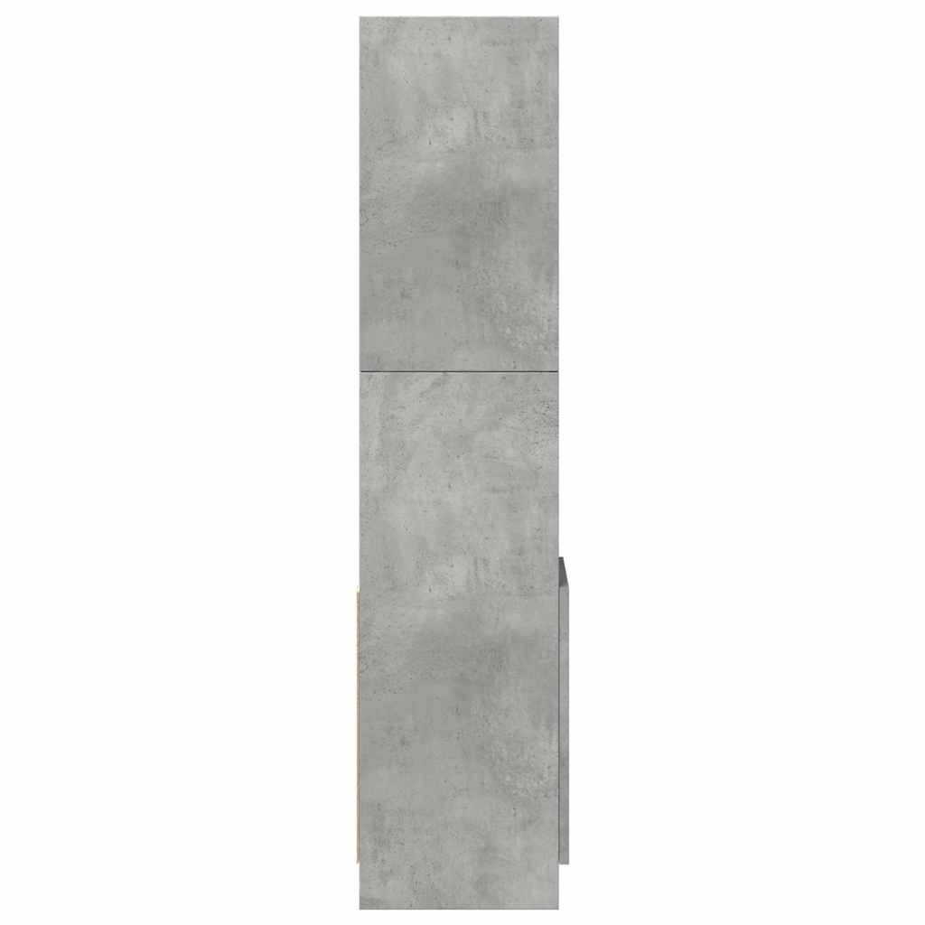 vidaXL Highboard Concrete Grey 92x33x140 cm Engineered Wood