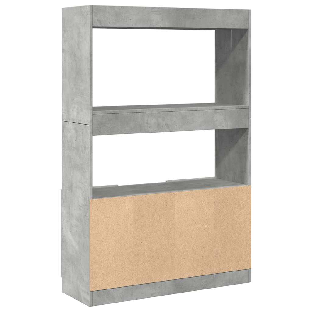 vidaXL Highboard Concrete Grey 92x33x140 cm Engineered Wood
