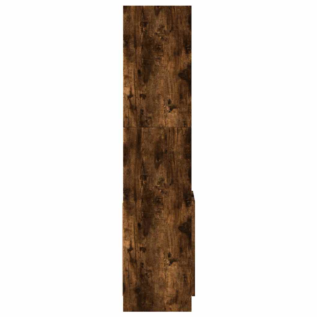 vidaXL Highboard Smoked Oak 92x33x140 cm Engineered Wood