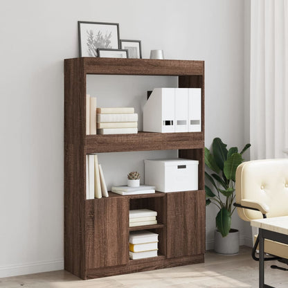 vidaXL Highboard Brown Oak 92x33x140 cm Engineered Wood