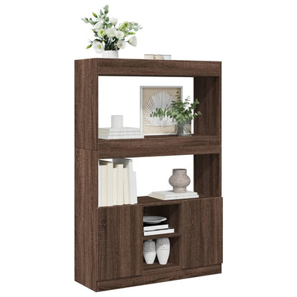 vidaXL Highboard Brown Oak 92x33x140 cm Engineered Wood