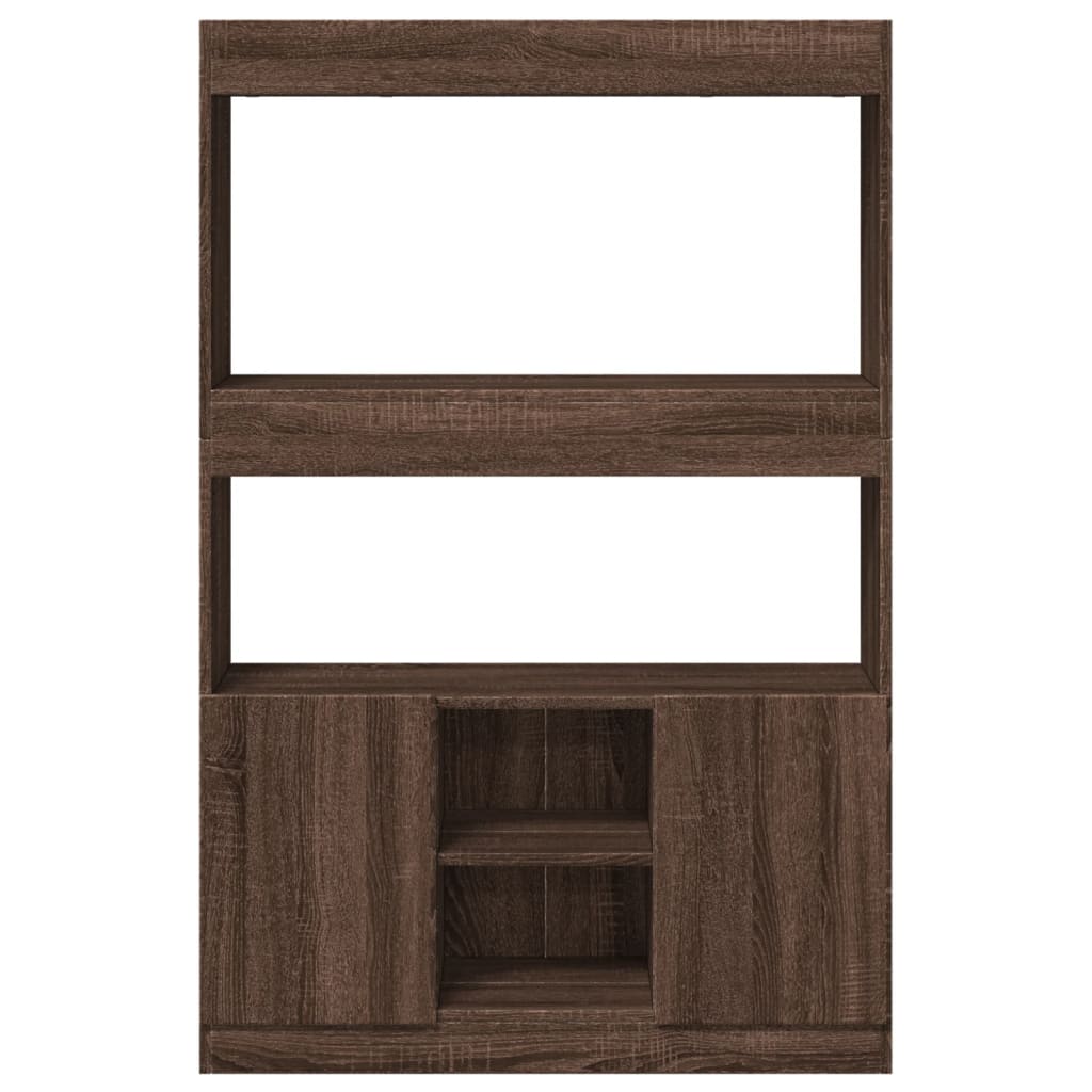vidaXL Highboard Brown Oak 92x33x140 cm Engineered Wood