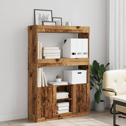 vidaXL Highboard Old Wood 92x33x140 cm Engineered Wood