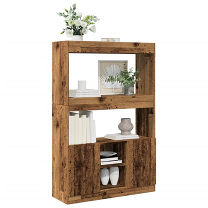 vidaXL Highboard Old Wood 92x33x140 cm Engineered Wood