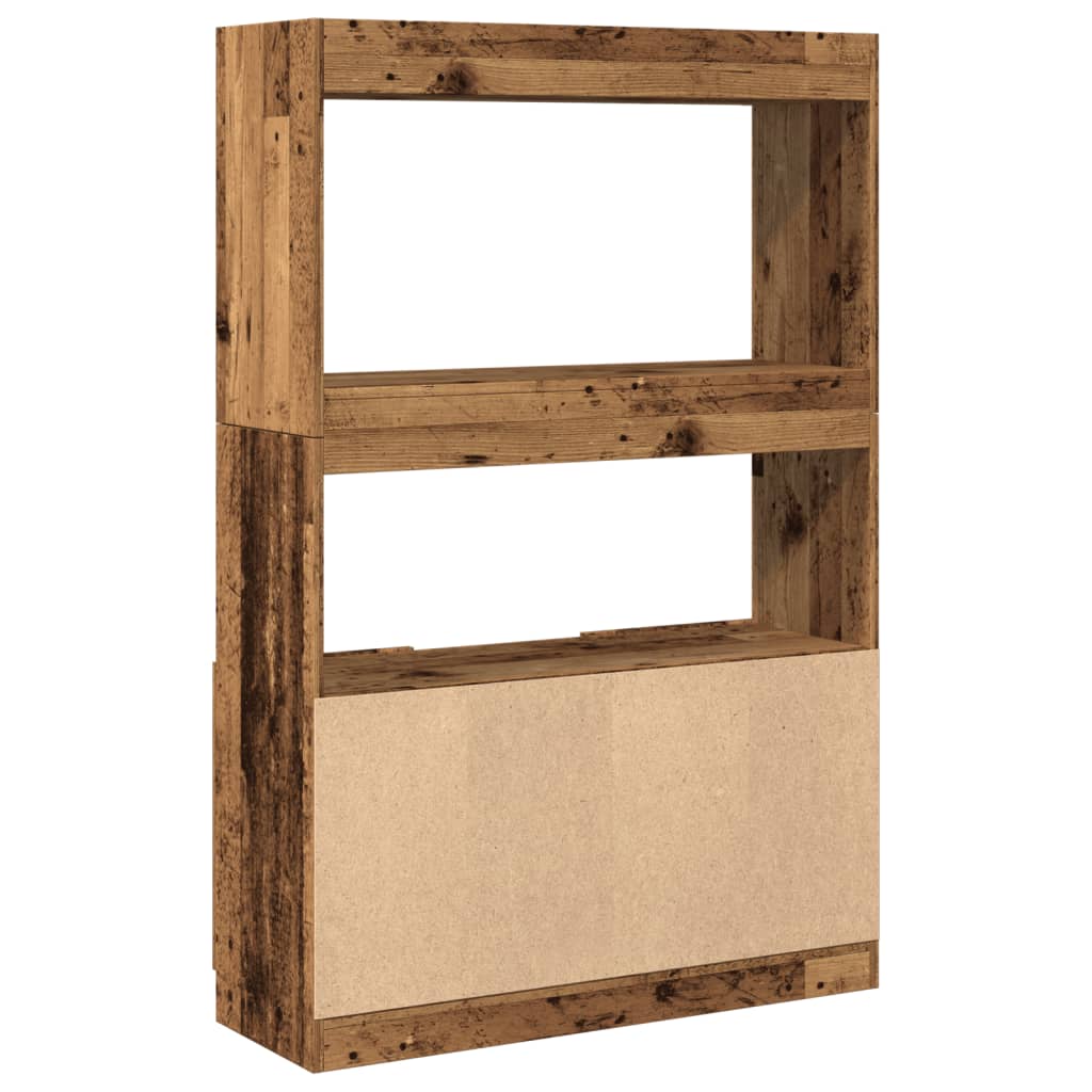 vidaXL Highboard Old Wood 92x33x140 cm Engineered Wood