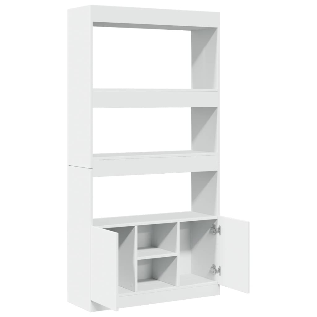 vidaXL Highboard White 92x33x180 cm Engineered Wood