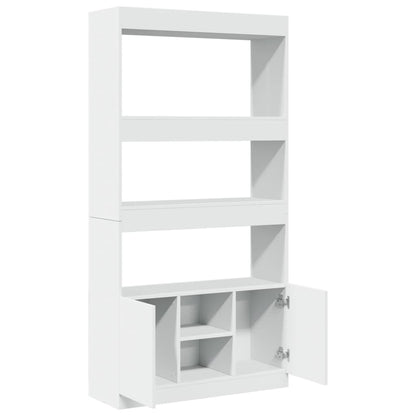 vidaXL Highboard White 92x33x180 cm Engineered Wood