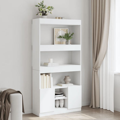vidaXL Highboard White 92x33x180 cm Engineered Wood
