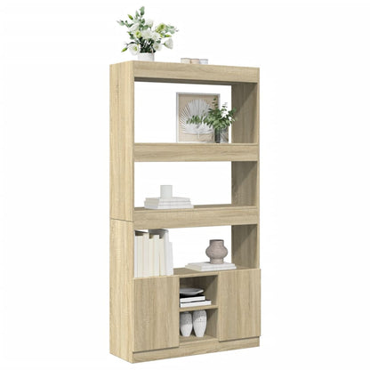 vidaXL Highboard Sonoma Oak 92x33x180 cm Engineered Wood