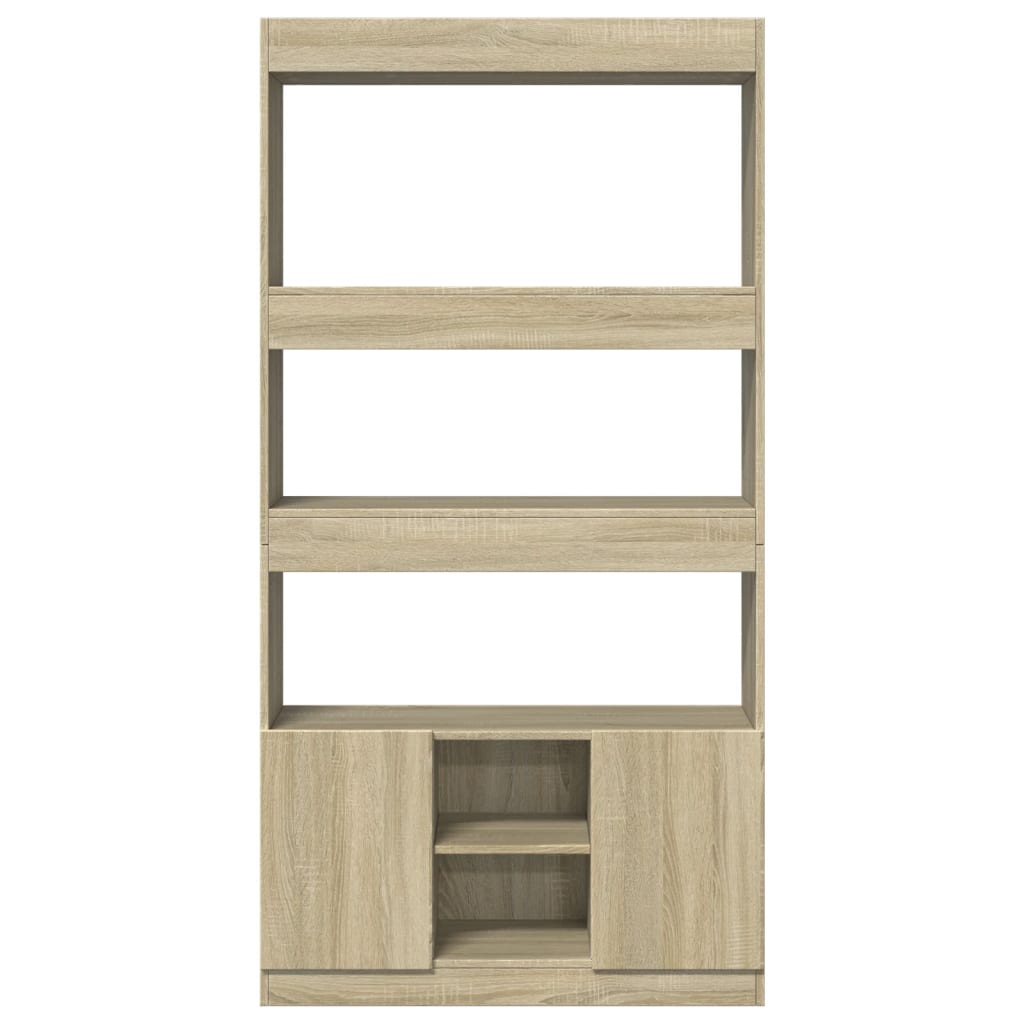 vidaXL Highboard Sonoma Oak 92x33x180 cm Engineered Wood
