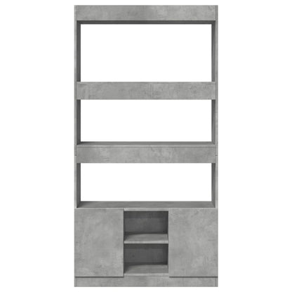 vidaXL Highboard Concrete Grey 92x33x180 cm Engineered Wood
