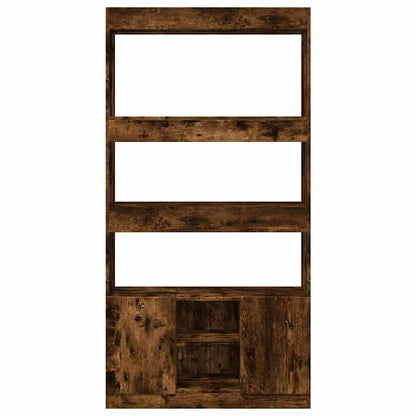 vidaXL Highboard Smoked Oak 92x33x180 cm Engineered Wood