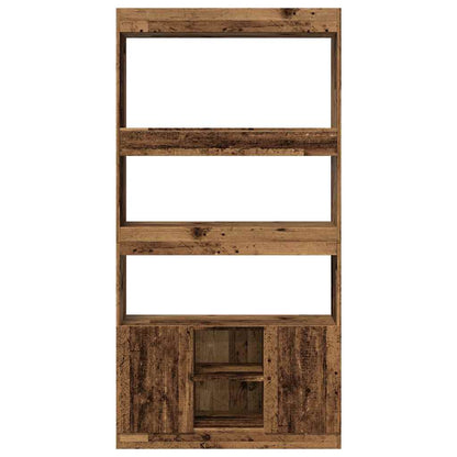 vidaXL Highboard Old Wood 92x33x180 cm Engineered Wood