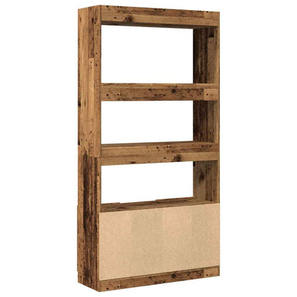 vidaXL Highboard Old Wood 92x33x180 cm Engineered Wood